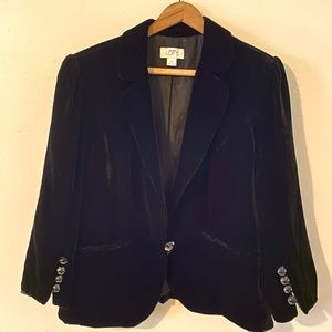 Velvet black short jacket